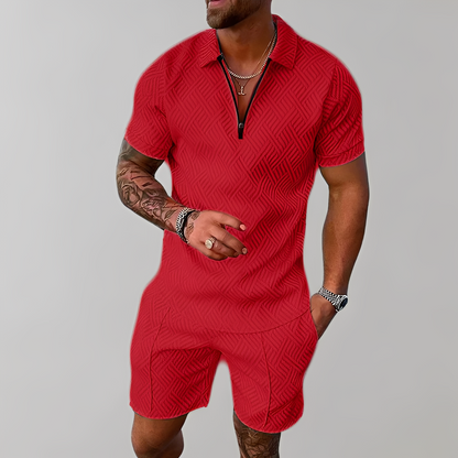 Edwin - Trendy polo shirt and shorts set for men