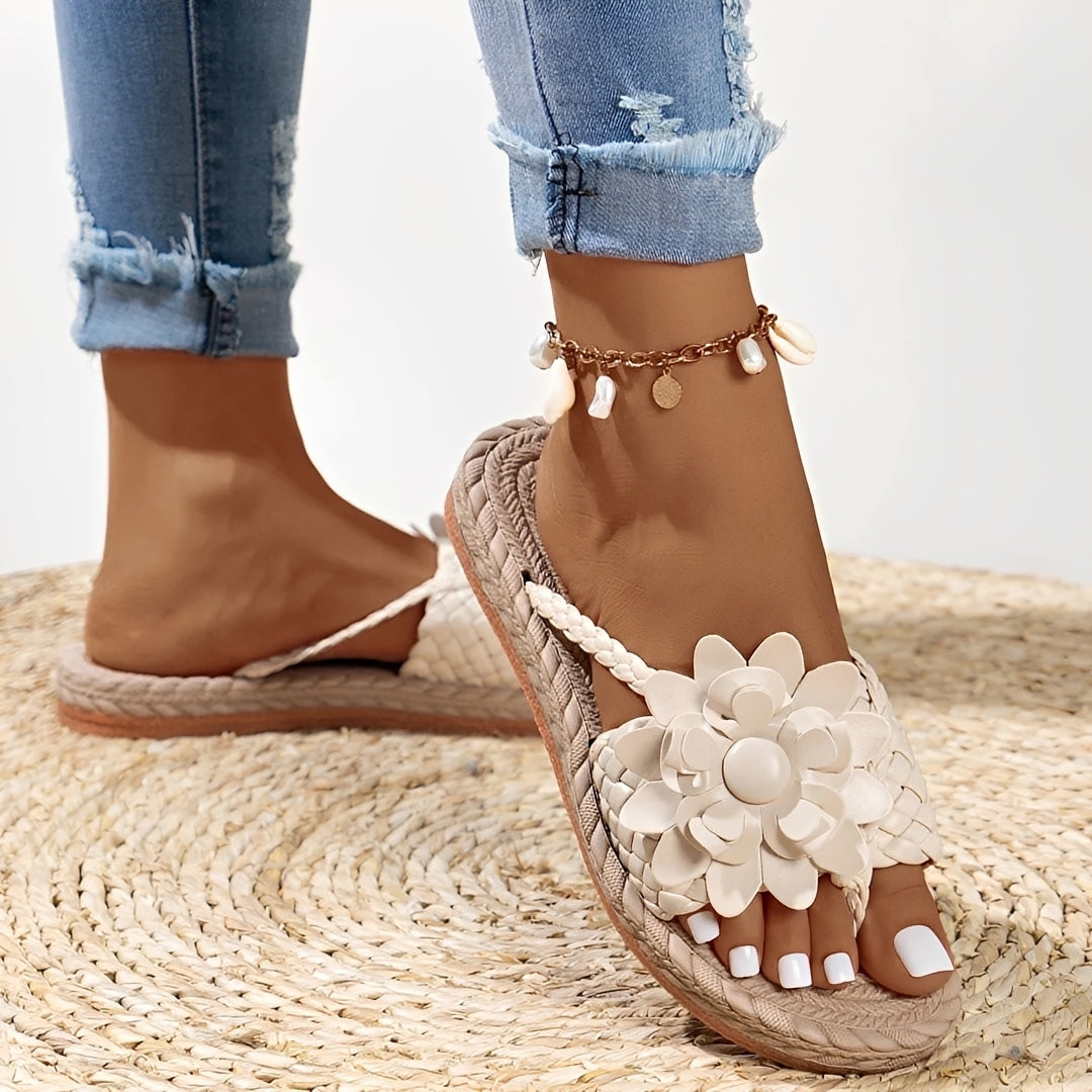 Saira - Casual Woven Flip Flops