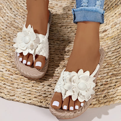 Saira - Casual Woven Flip Flops