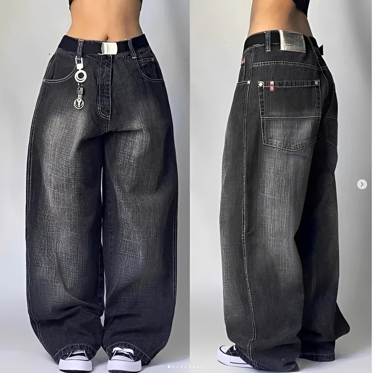 Elsie - Stylish Baggy Cargo Jeans