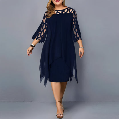 Eleanor - Stylish Chiffon Midi Dress