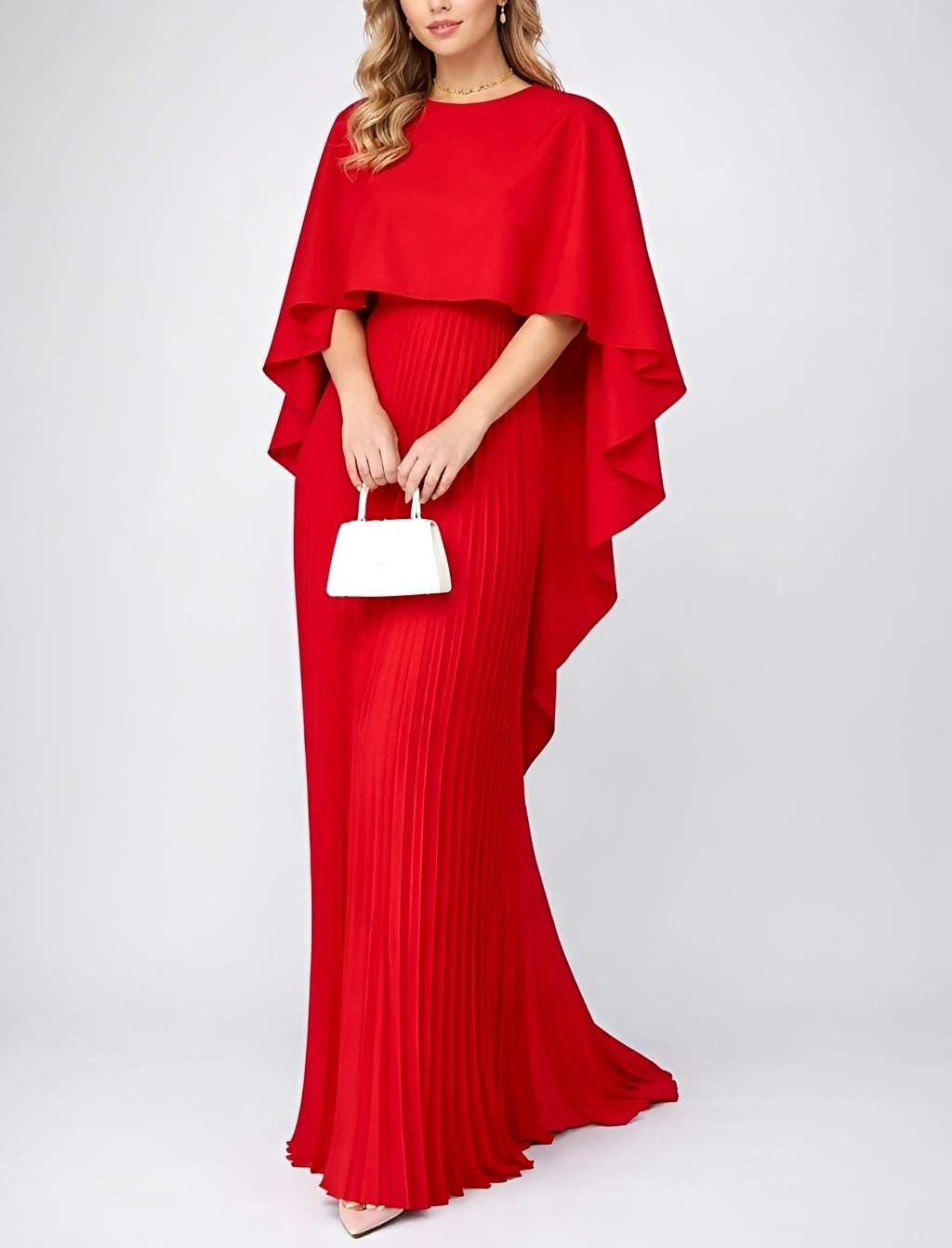 Zuzanna - Elegant Pleated Chiffon Maxi Dress