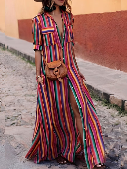 Samara - Stylish Striped Maxi Dress