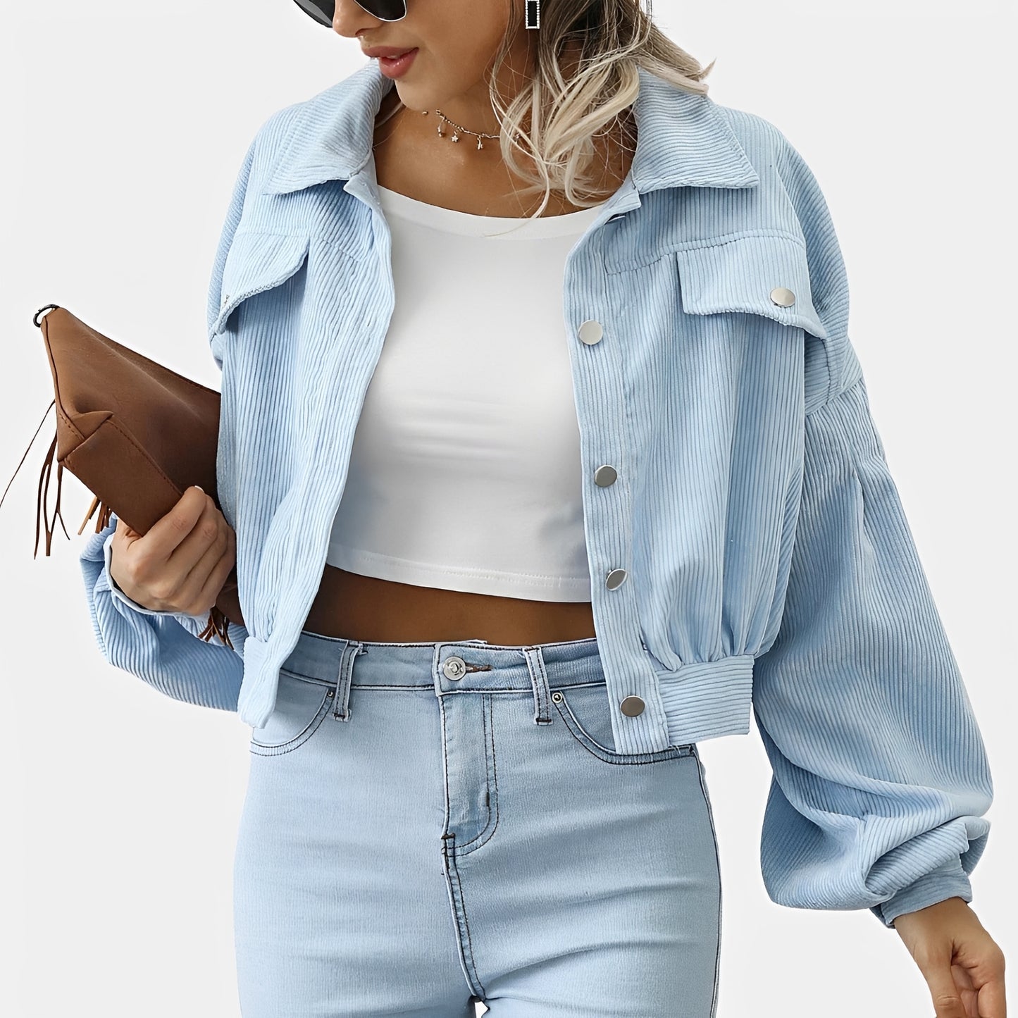 Lilian - Stylish Ribbed Short Coat
