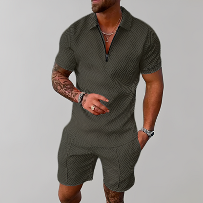Edwin - Trendy polo shirt and shorts set for men