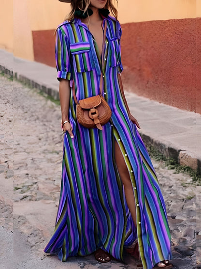 Samara - Stylish Striped Maxi Dress