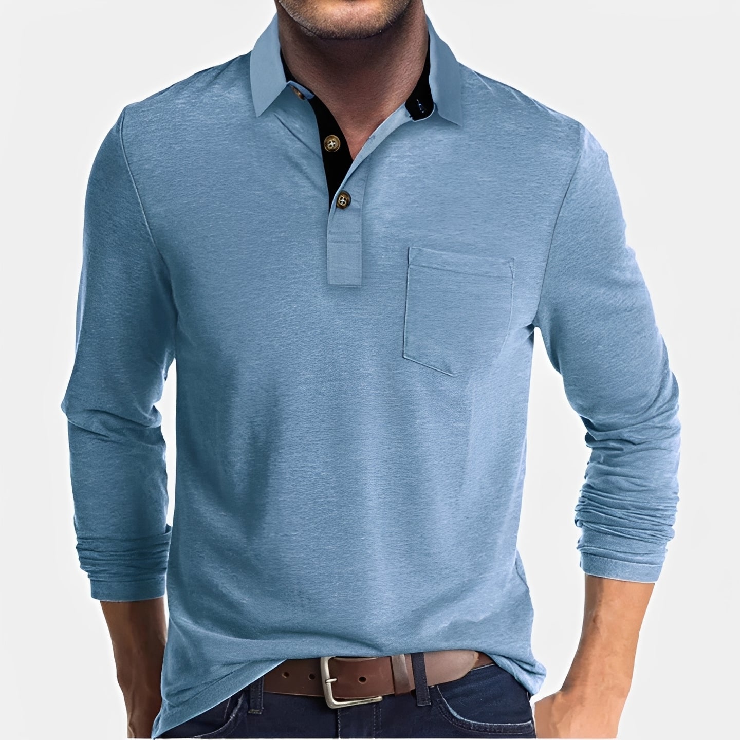 Hardy - Casual Long Sleeve Polo Shirt