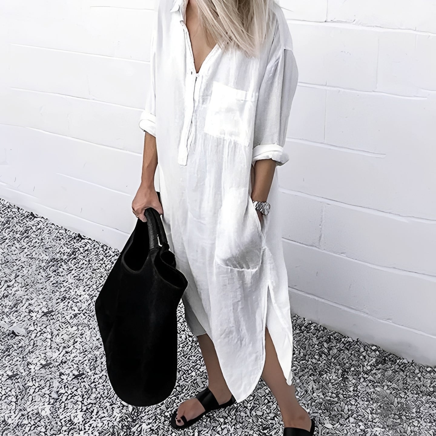 Susan - Relaxed Fit Slit Dress