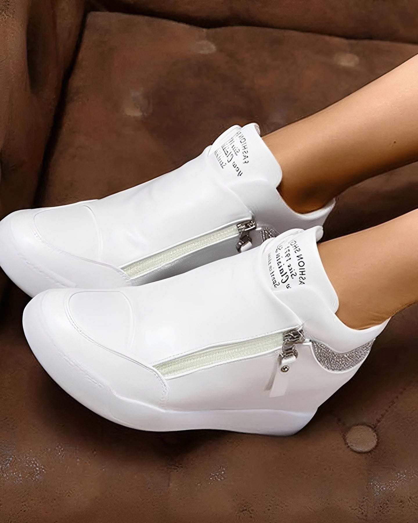 Vanessa - Stylish High Top Wedge Shoes