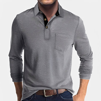 Hardy - Casual Long Sleeve Polo Shirt