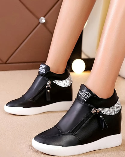 Vanessa - Stylish High Top Wedge Shoes