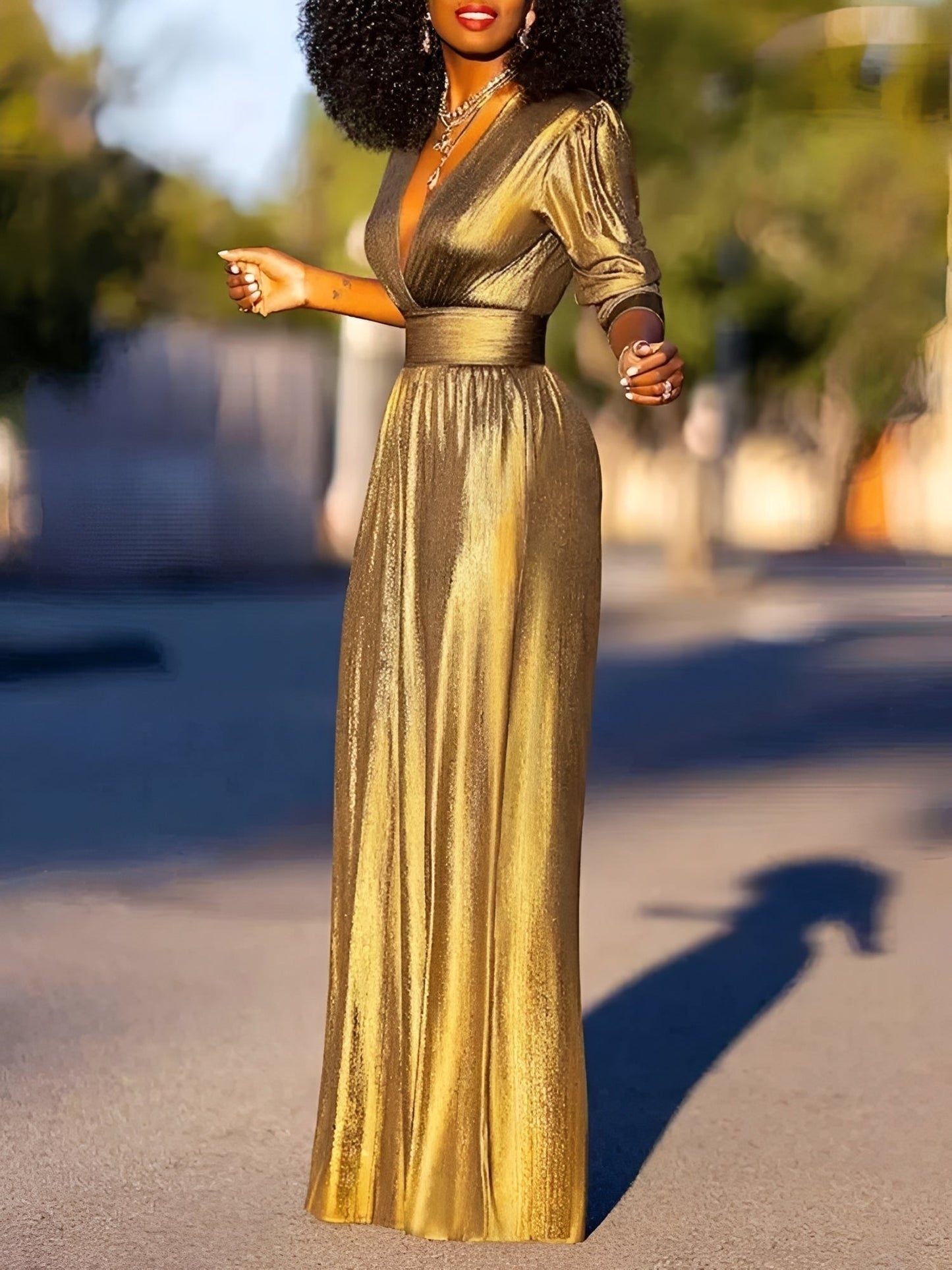 Catherine - Chic V-neck Jumpsuit