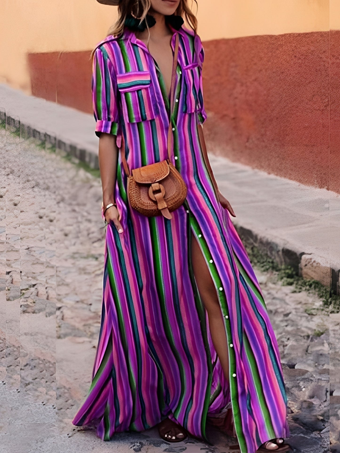 Samara - Stylish Striped Maxi Dress