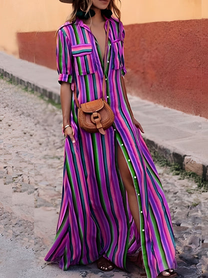 Samara - Stylish Striped Maxi Dress