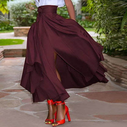 Sharmaine  - Stylish Pleated Long Skirt