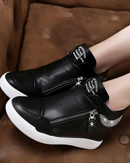 Vanessa - Stylish High Top Wedge Shoes