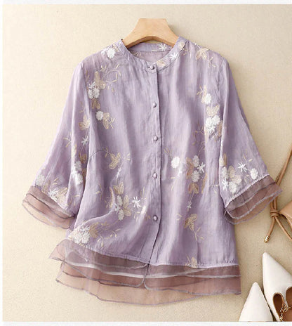 Kourtney – Elegant Women's Blouse with Embroidery