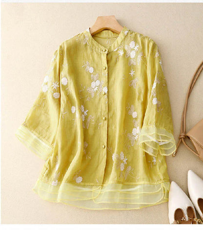 Kourtney – Elegant Women's Blouse with Embroidery
